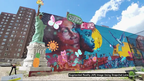 NYCHA's Red Hook West reveals new 2,500-square-foot mural made by young artists