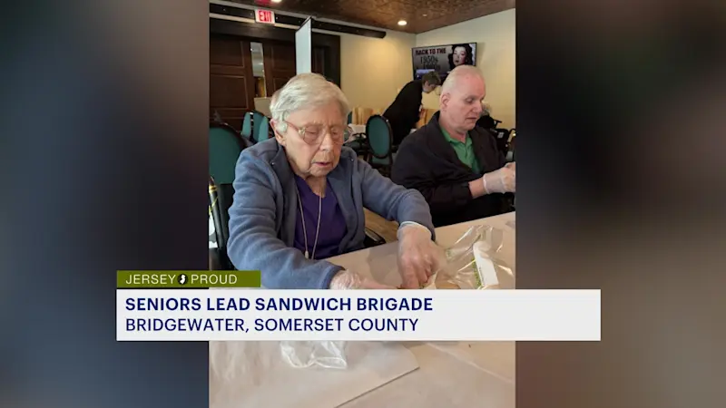 Story image: Jersey Proud: Senior citizens make sandwiches for the homeless
