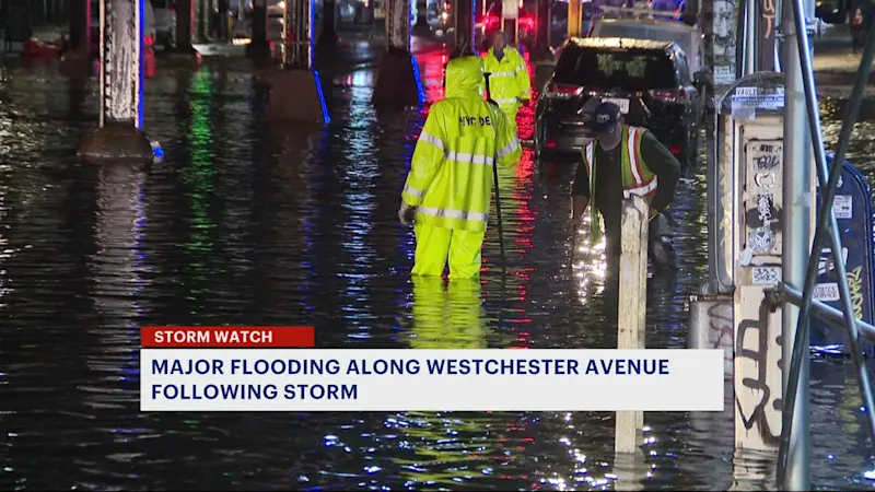 Story image: Major flooding impacts residents on Westchester Avenue