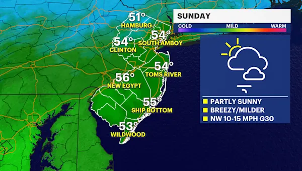 Breezy weather leads to a taste of Spring in New Jersey Breezy weather leads to a taste of Spring in New Jersey