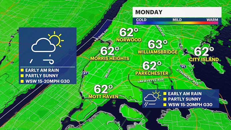 Story image: STORM WATCH: Strong winds, heavy rain overnight in The Bronx
