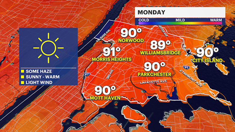 Story image: Warm and pleasant week ahead in The Bronx