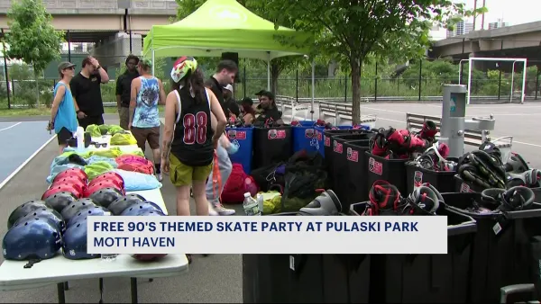 90s-themed skate party takes over Mott Haven
