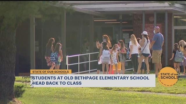 Plainview-Old Bethpage School District students return to class wearing ...