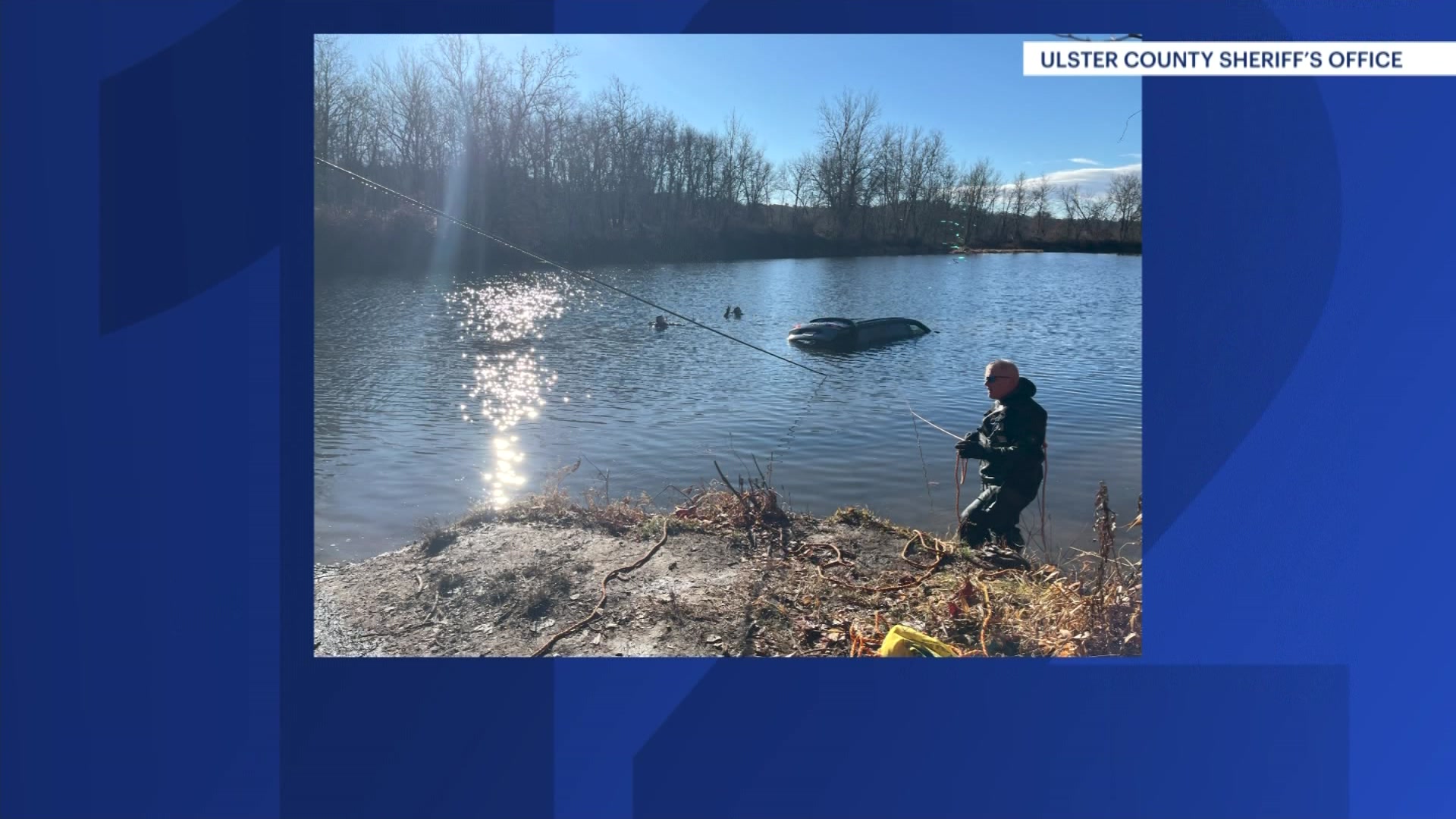 Officials: 2 people escape vehicle submerged in Marbletown creek