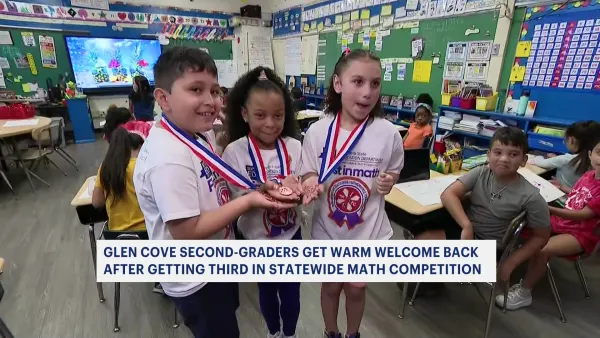 Second graders from Deasy Elementary School in Glen Cove take home 3rd place at statewide 'Fire in Math' competition 