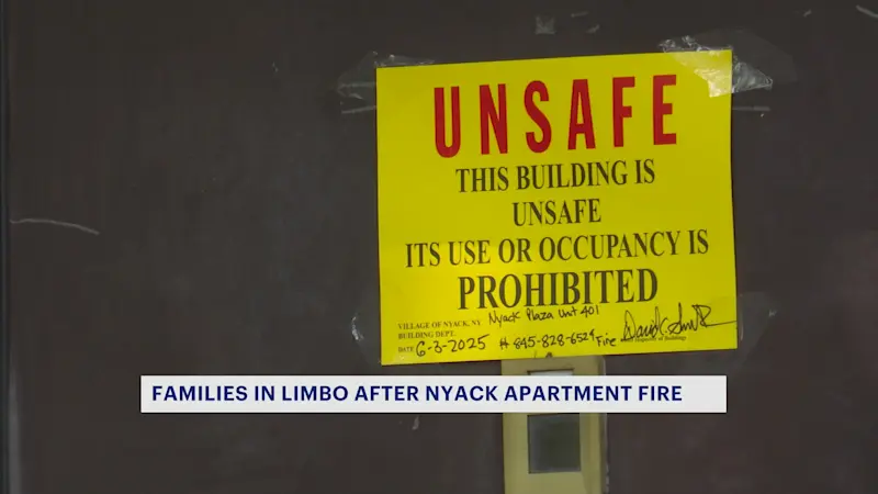 Story image: Residents at Nyack Plaza apartments receive help from Red Cross following fire