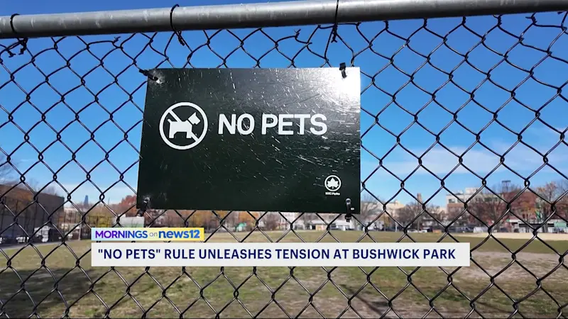 Story image: Bushwick’s Green Central Knoll Park becomes battleground over no-pets ban