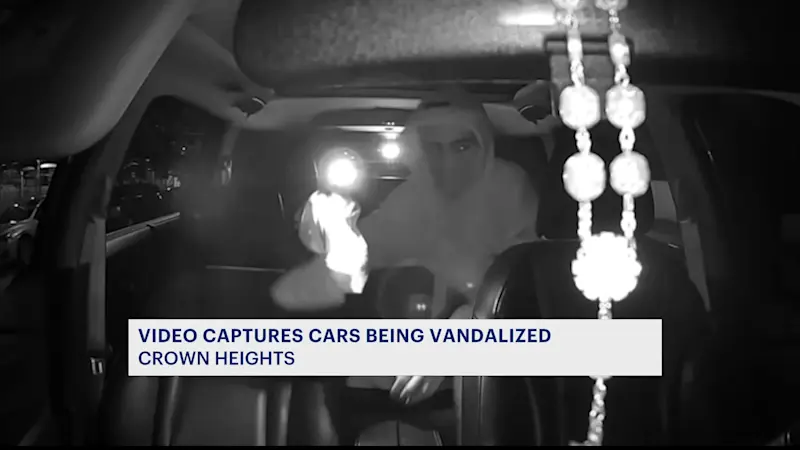 Story image: Alleged vandalism of cars caught on camera in Crown Heights 