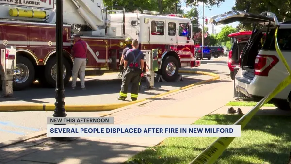 Officials: Multiple people displaced by New Milford apartment fire