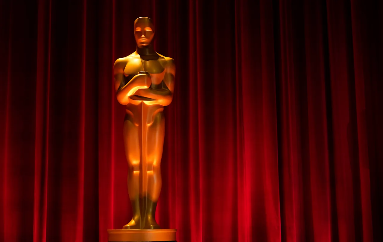 A view of an Oscars statue appears before the start of the 95th Academy Awards nomination ceremony on Tuesday, Jan. 24, 2023, at the Academy Museum in Los Angeles. The 95th annual Academy Awards will take place on Sunday, March 12, 2023, at the Dolby Theatre in Los Angeles. (AP Photo/Jae C. Hong)