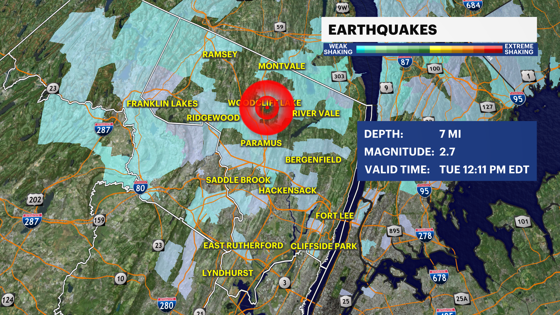 Apakah Anda merasakannya? BESAR 2.7 Gempa Bumi Bagus bagian dari daerah tristate