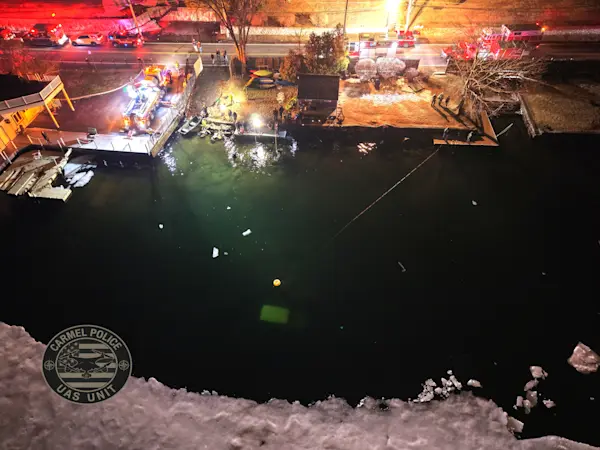 Story image: Driver in critical condition after Jeep breaks through icy Lake Mahopac
