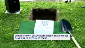 Christ Church Greenwich buries time capsule that will be opened in 25 years
