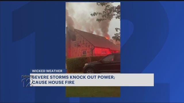 Severe storms knock out power, spark house fire in Franklin Square