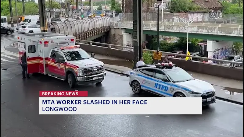 Story image: MTA worker slashed in the face at Whitlock Avenue station 