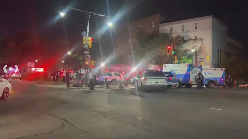 Story image: 2 police officers, 1 person injured in early morning crash in the Grand Concourse