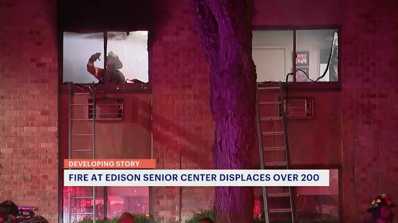 Story image: Mayor: Couple in critical condition following fire at Edison senior center that displaced over 200 people