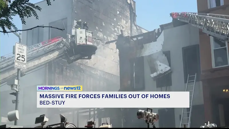 Story image: City orders everyone out of several buildings after massive Bed-Stuy fire