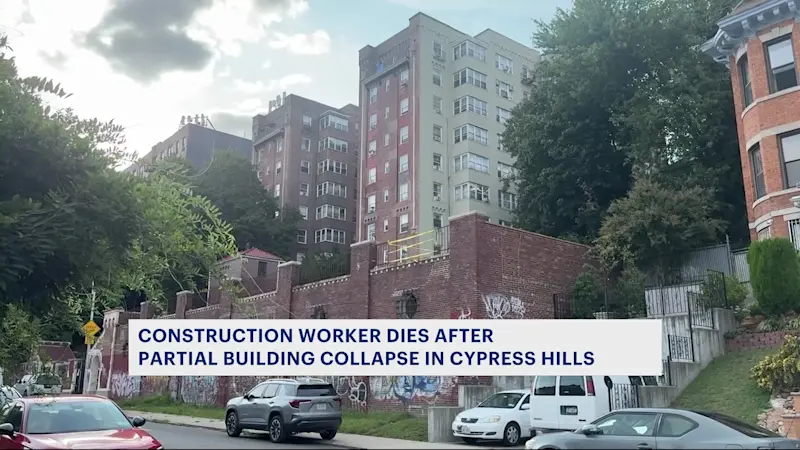 Story image: Brooklyn construction worker killed in parapet wall collapse at Cypress Hills garage