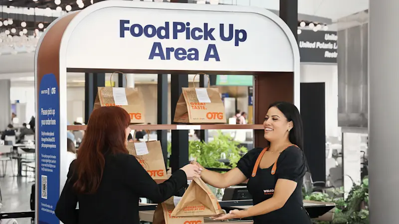 Story image: Cleared for takeout: United tests gate-side food pickup at Newark airport