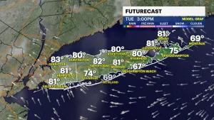 Sunny skies with humid weather and storms going into the holiday weekend