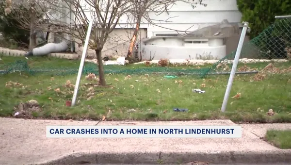 Police: 4 injured as car slams into side of North Lindenhurst home