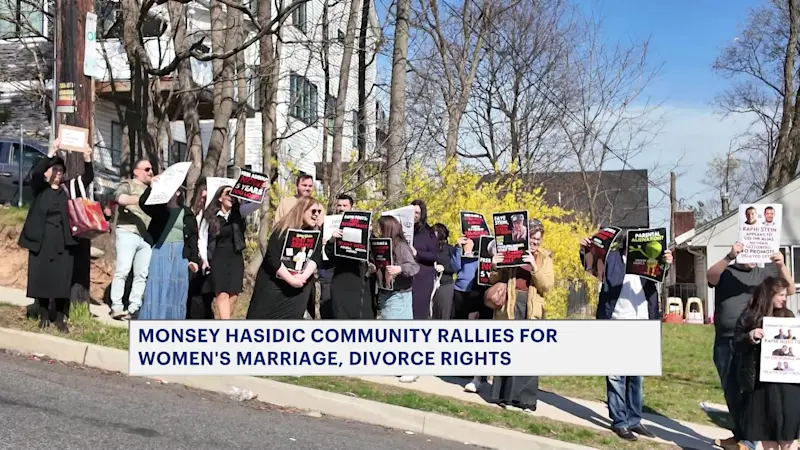 Story image: 'Free Adeena.' Rally held in Monsey in support for woman to get religious divorce document