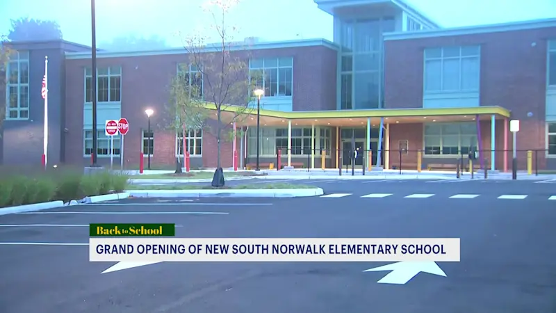 Story image: First day of classes at brand new South Norwalk Elementary School