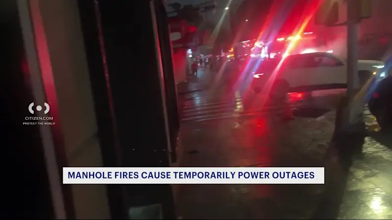 Story image: Officials: 2 manhole fires spark power outage in Highbridge