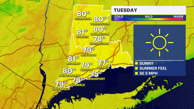 Story image: More near-record warmth on the way for Connecticut