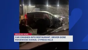 Police: Car crashes into restaurant in Cypress Hills