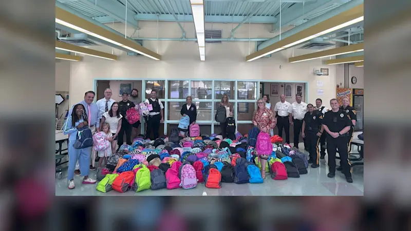 Story image: Jersey Proud: Backpack drive held in Evesham for students