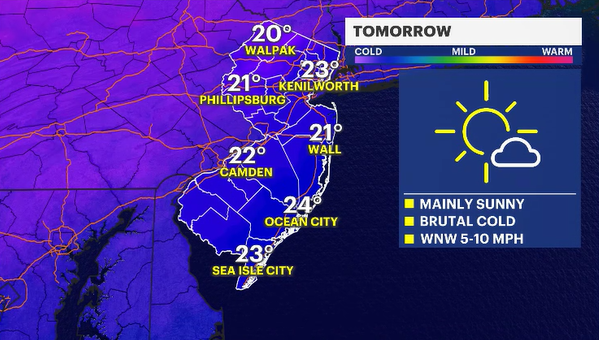 Story image: BITTER BLAST: Formidable freeze continues; expect even colder conditions Wednesday morning