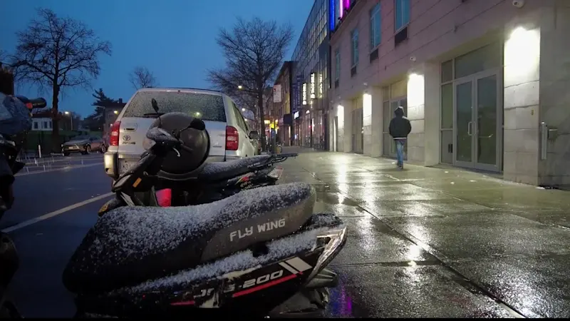 Story image: 'An opportunity to just relax.' Some Brooklyn residents revel in snowfall