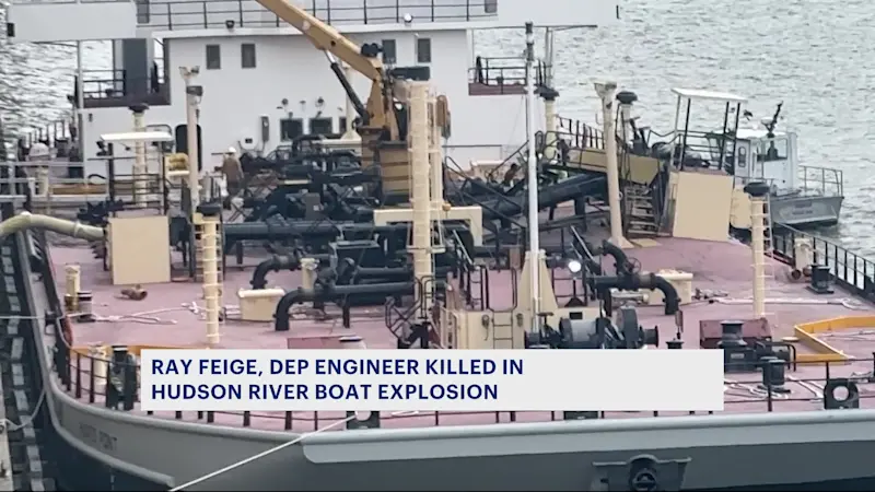 Story image: DEP identifies long-time worker killed in New York sewage-boat explosion on Hudson River
