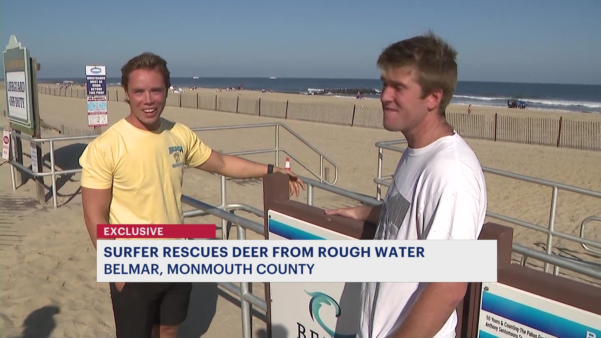 News 12 | New Jersey | Mystery Surfer Who Saved Deer In Belmar Surf ...