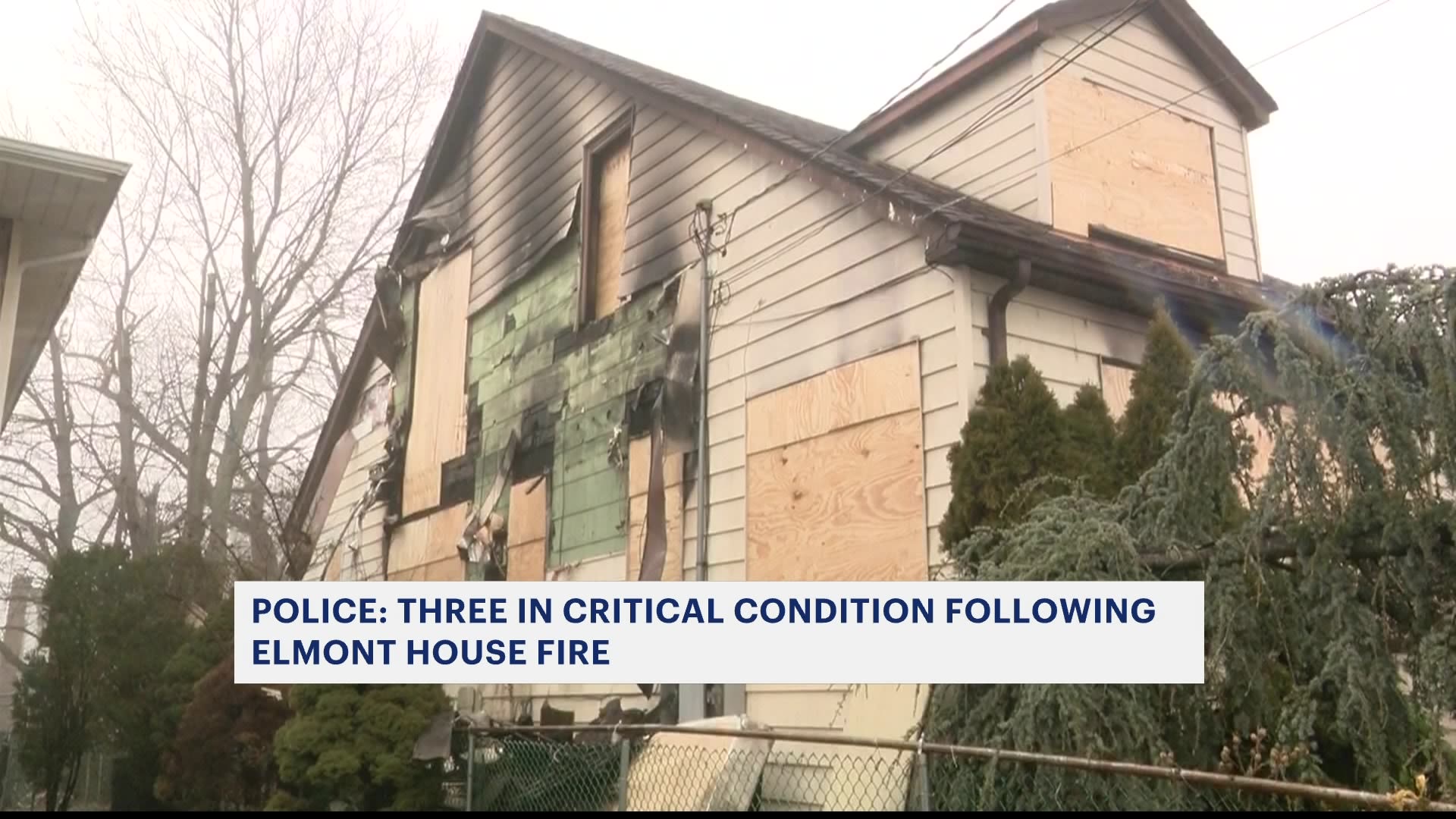 Police Elmont house fire leaves 3 in critical condition