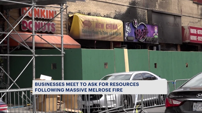 Story image: Third Avenue BID holds meeting with business owners affected by Melrose fire to discuss resources, ways to help
