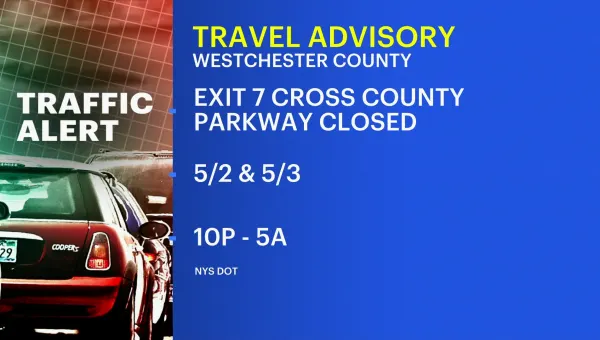 Overnight road work to close Exit 7 on Cross County Parkway in Westchester
