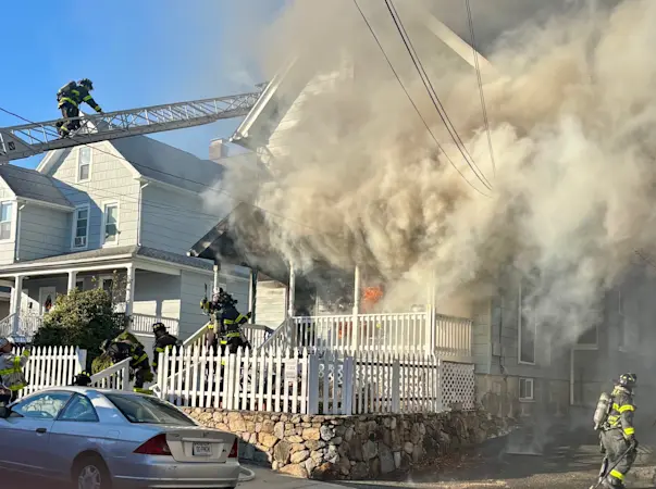 Story image: 6 firefighters injured while battling house fire in Norwalk
