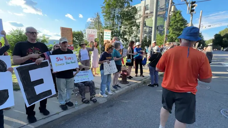 Story image: 'Workers over Billionaires' protest makes its way to the Hudson Valley