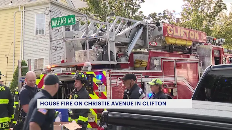Story image: Crews battle house fire in Clifton 