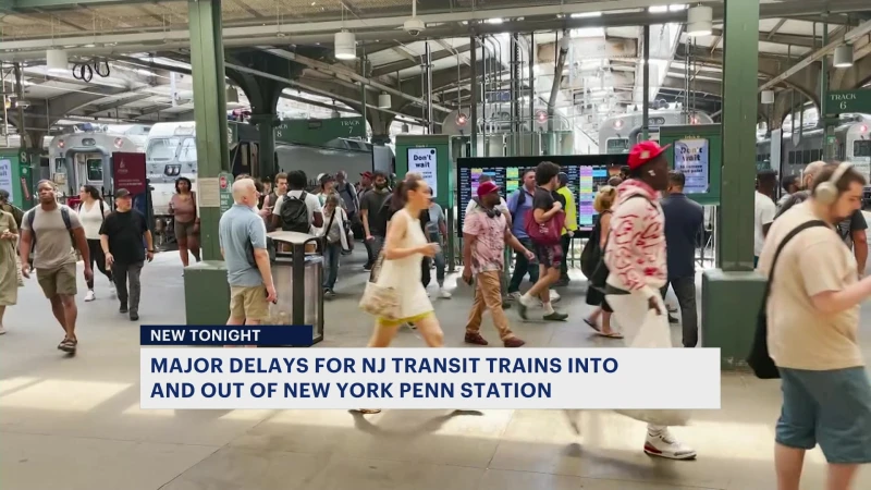 Story image: Amtrak, NJ Transit service resumes with ‘significant delays’ after power outage, overhead wire issues