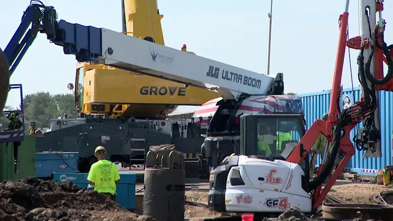 Story image: CTDOT projects mid-October opening of vital Stratford road shut down by sinkhole