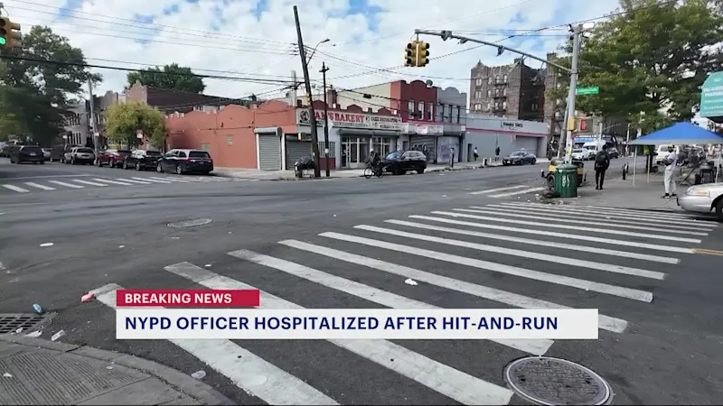 Story image: NYPD officer hospitalized after hit-and-run in East Flatbush