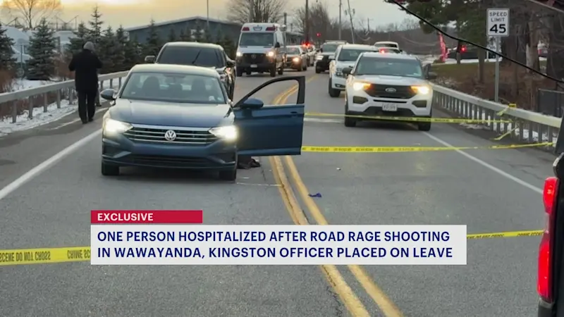 Story image: Witness video shows road-rage shooting involving off-duty Kingston police officer in Wawayanda