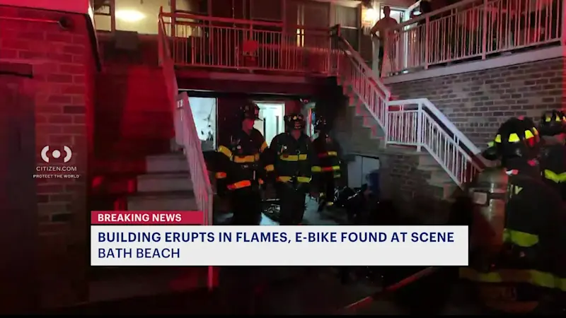 Story image: FDNY: Bath Beach apartment erupts in flames; e-bike found at scene