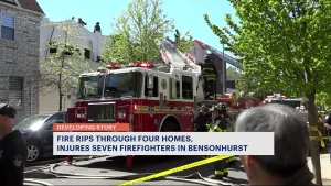 FDNY: 7 firefighters injured in 4-alarm Bensonhurst home fire