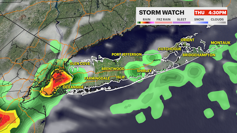 Story image: STORM WATCH: Cloudy with scattered showers today; severe thunderstorms possible Thursday